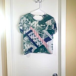 KIIND Of - Colorful Short Sleeve Blouse Size XS